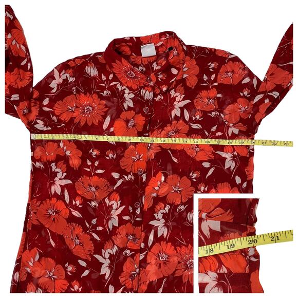 CAbi Hothouse Blouse (Style #3766) - Scarlet Flower - Medium - Picture 5 of 15